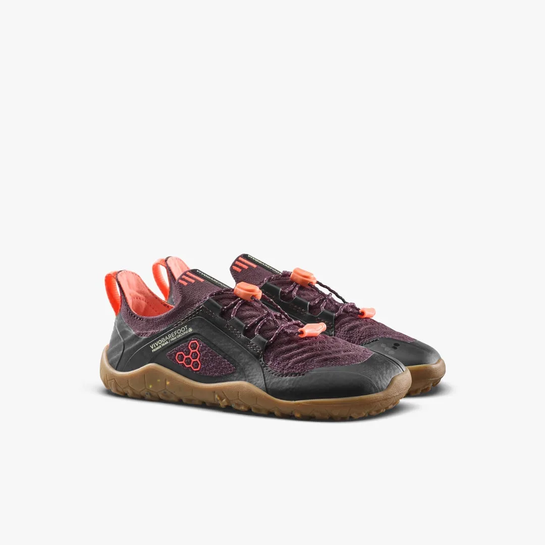 Кроссовки Vivobarefoot Primus Trail Knit FG — для дошкольников, тёмно-фиолетовый с красным, фото 4
