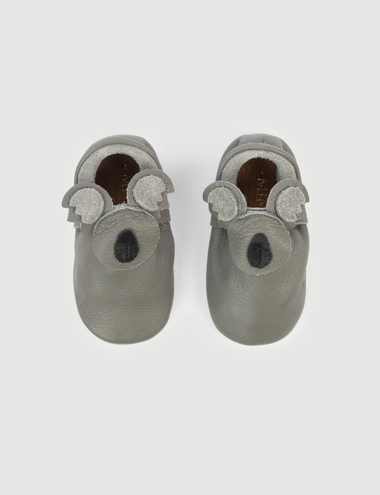 Для первых шагов: мягкие ботиночки SHUU Moccs, серые, фото 4