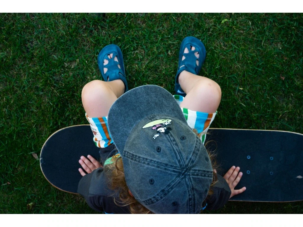 Сандалии Baby Bare Summer Perforation — синий, зелёный (детские), фото 3